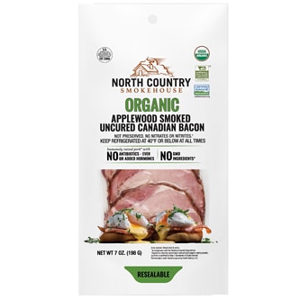 North Country Smokehouse Organic Applewood Smoked Uncured Canadian Bacon