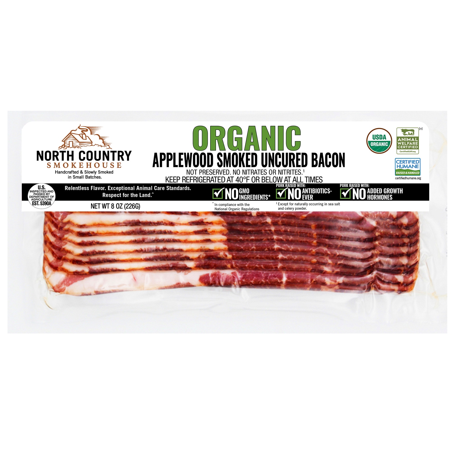 North Country Smokehouse Organic Applewood Smoked Uncured Bacon