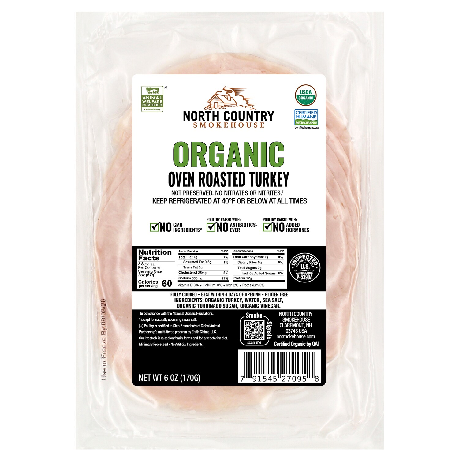 North Country Smokehouse Organic Uncured Oven Roasted Turkey