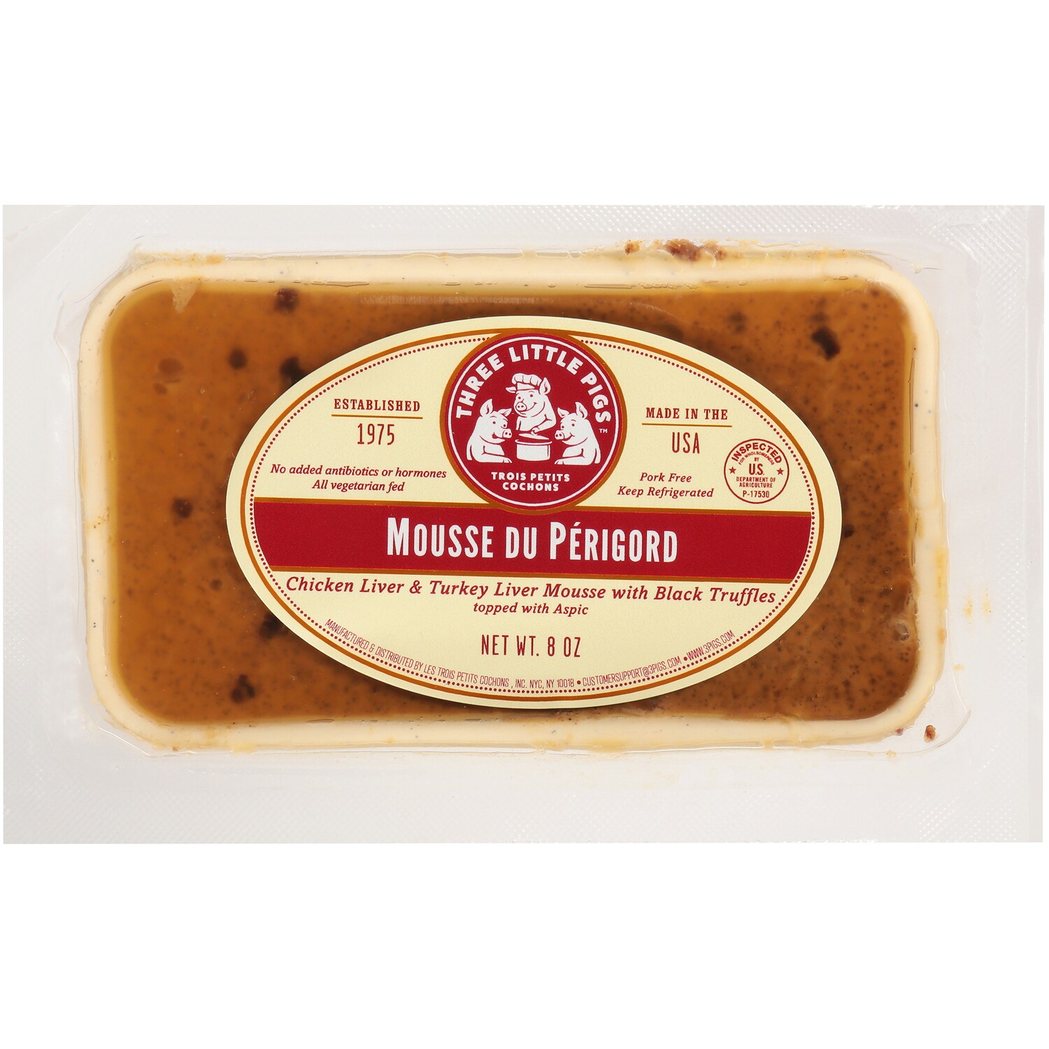 Three Little Pigs Chicken & Turkey Liver Mousse with Black Truffles