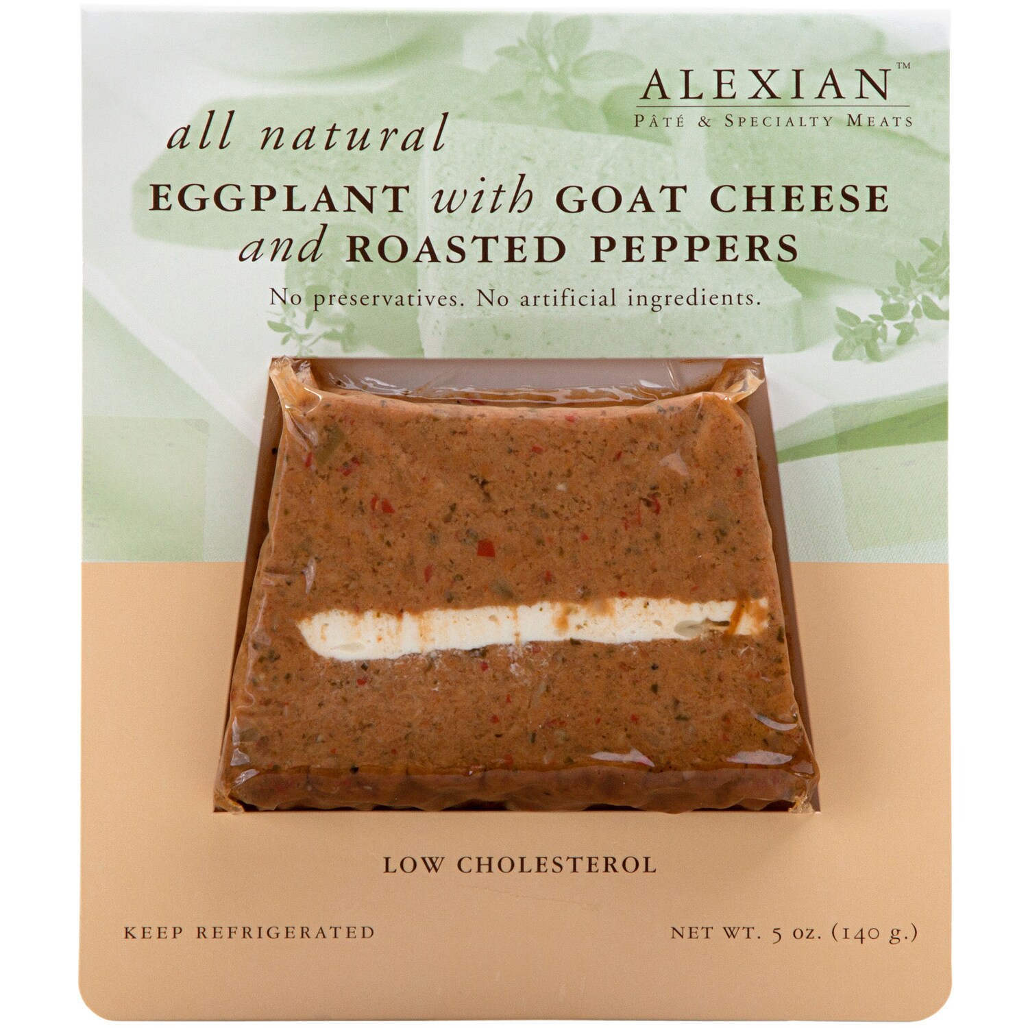 Alexian Eggplant Pâté with Goat Cheese and Roasted Peppers