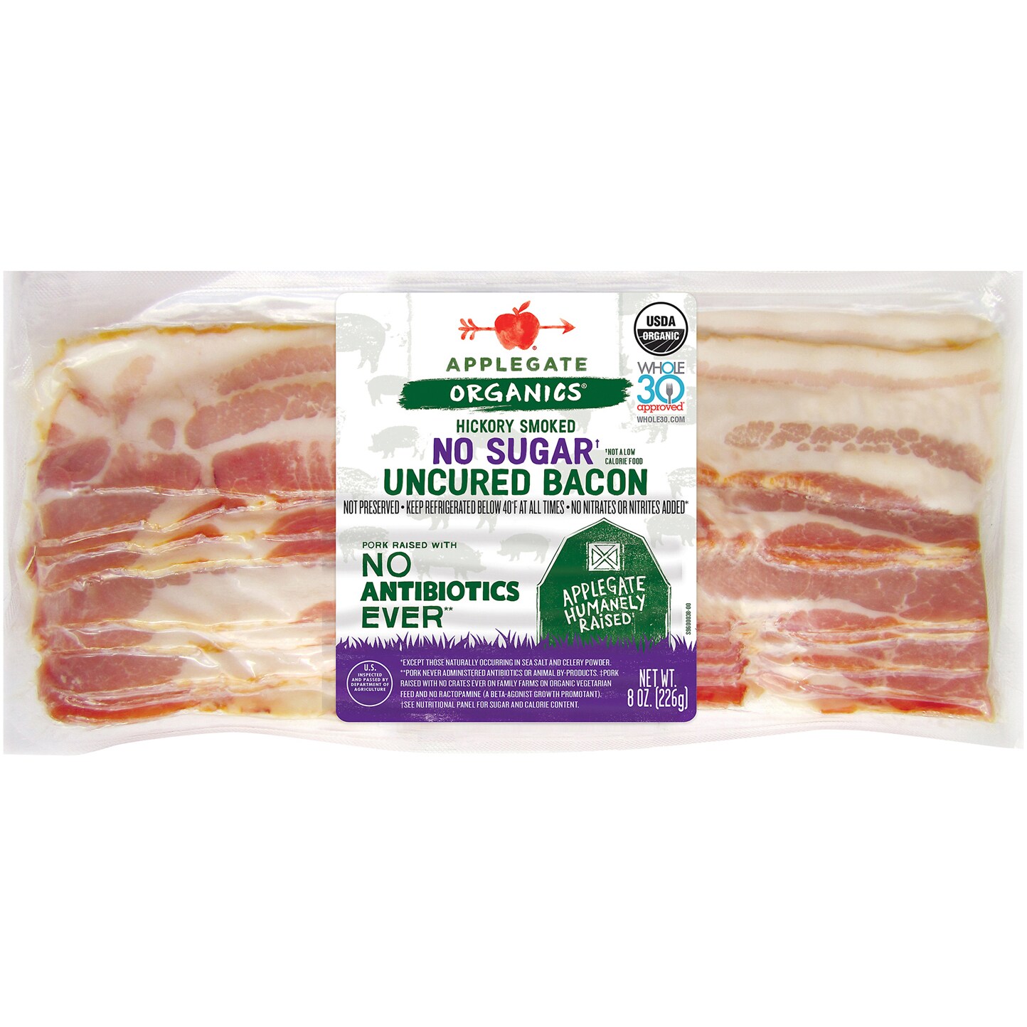 Applegate Organics Hickory Smoked No Sugar Uncured Bacon
