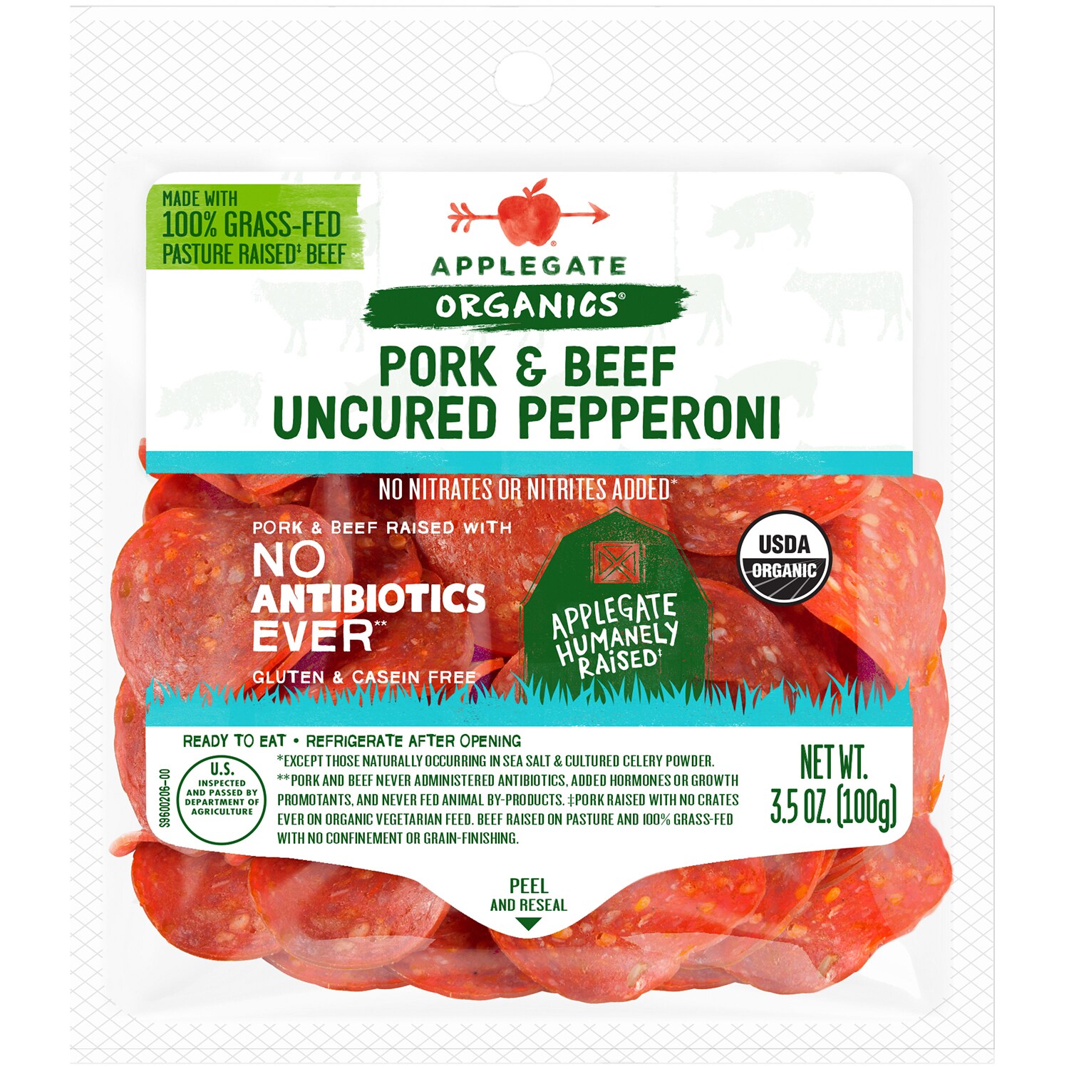 Applegate Organics Uncured Pork & Beef Pepperoni