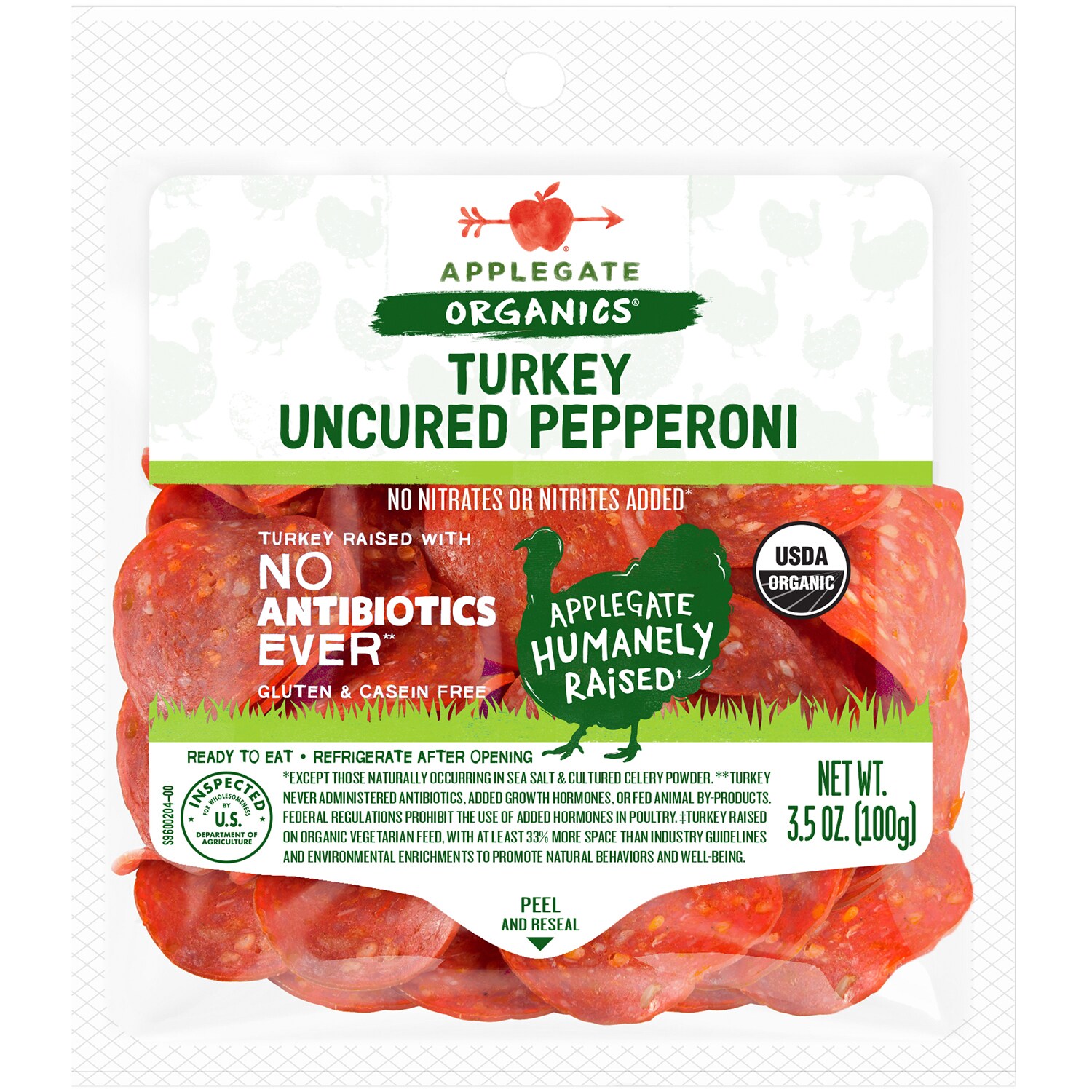 Applegate Organics Uncured Turkey Pepperoni