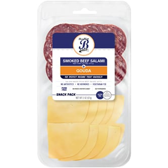 Brooklyn Cured Smoked Beef Salami Gouda Snack Package