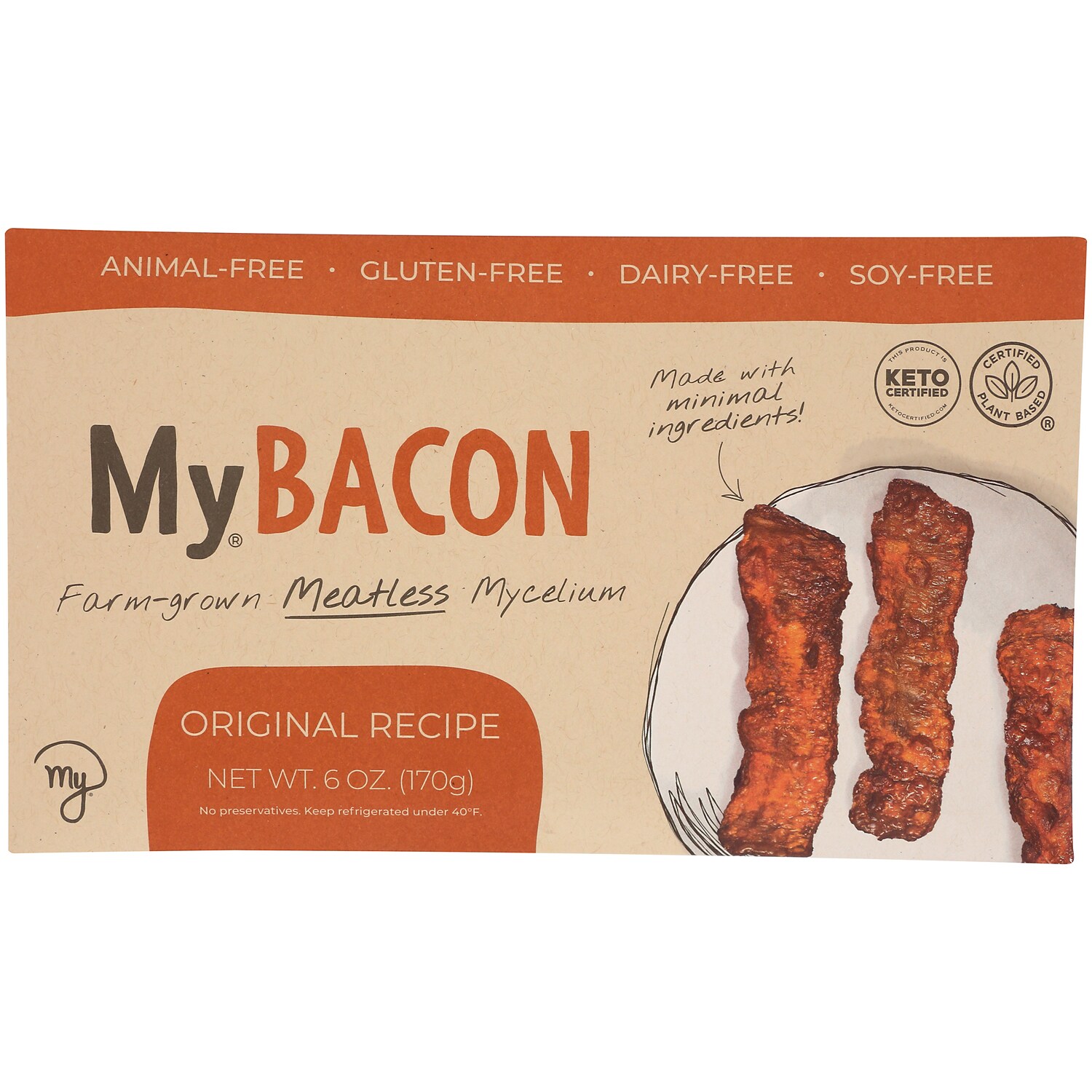 MyBACON Meatless Mycelium Bacon, Original Recipe