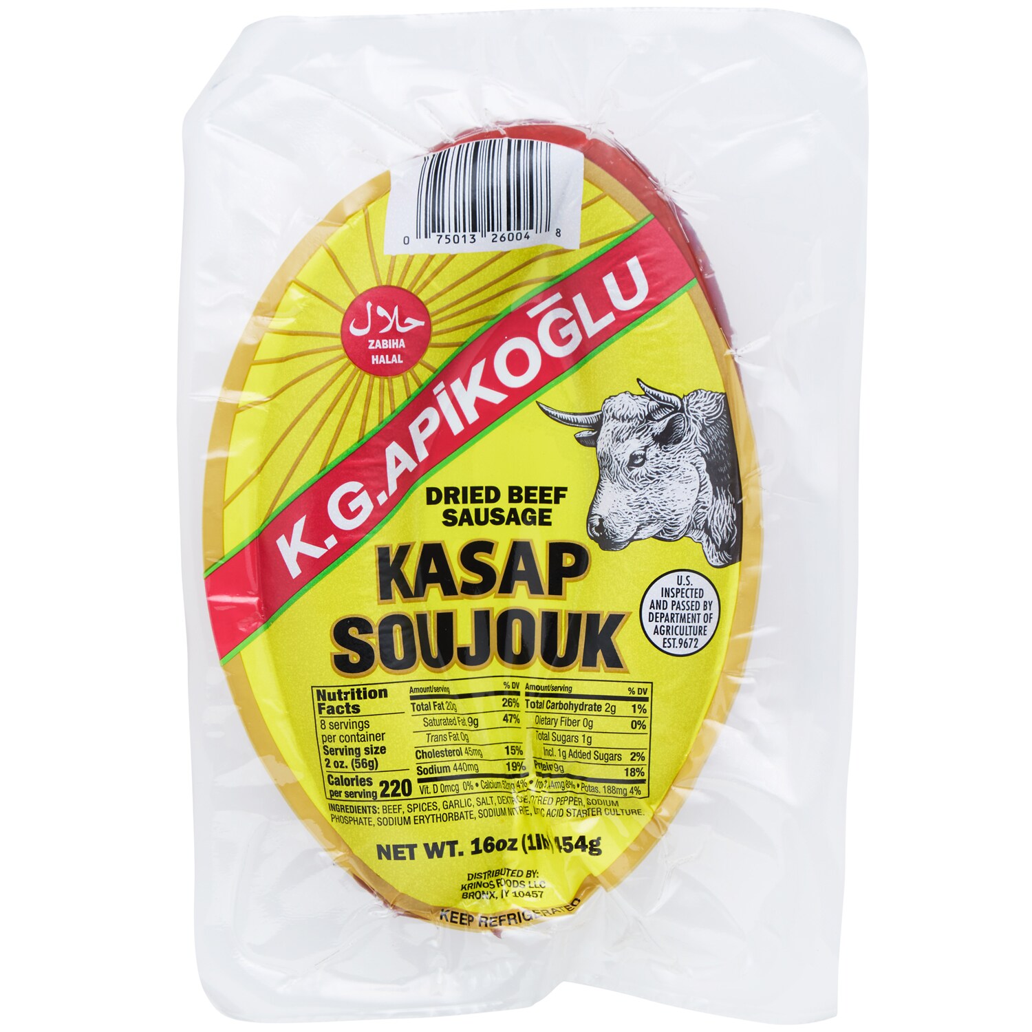 Apikoglu Halal Beef Sausage Kasap Soujuk