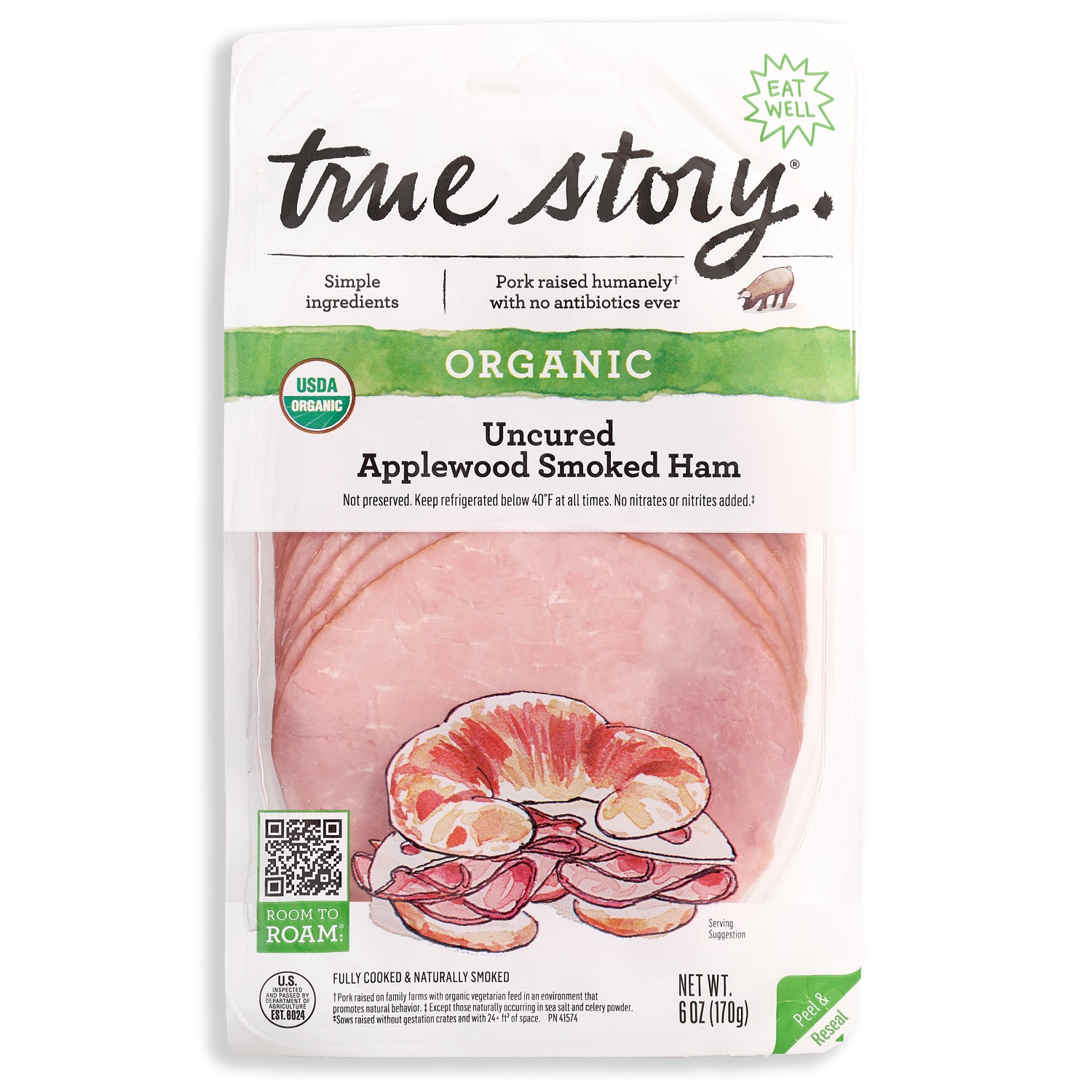 True Story Foods Organic Sliced Smoked Ham