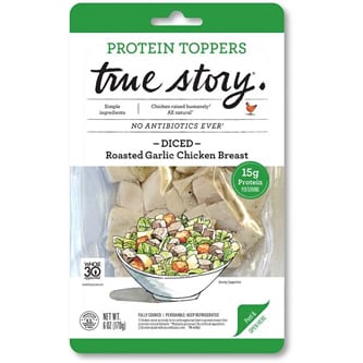 True Story Foods Diced Roasted Garlic Chicken Breast