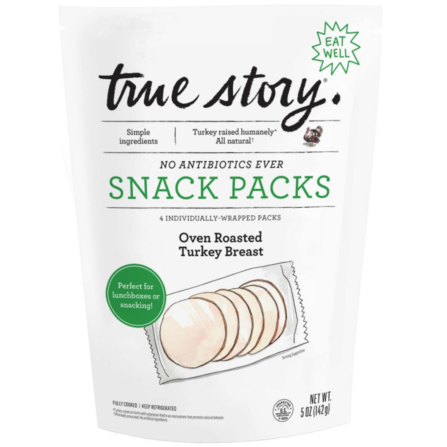 True Story Foods Oven Roasted Turkey Snack Pack