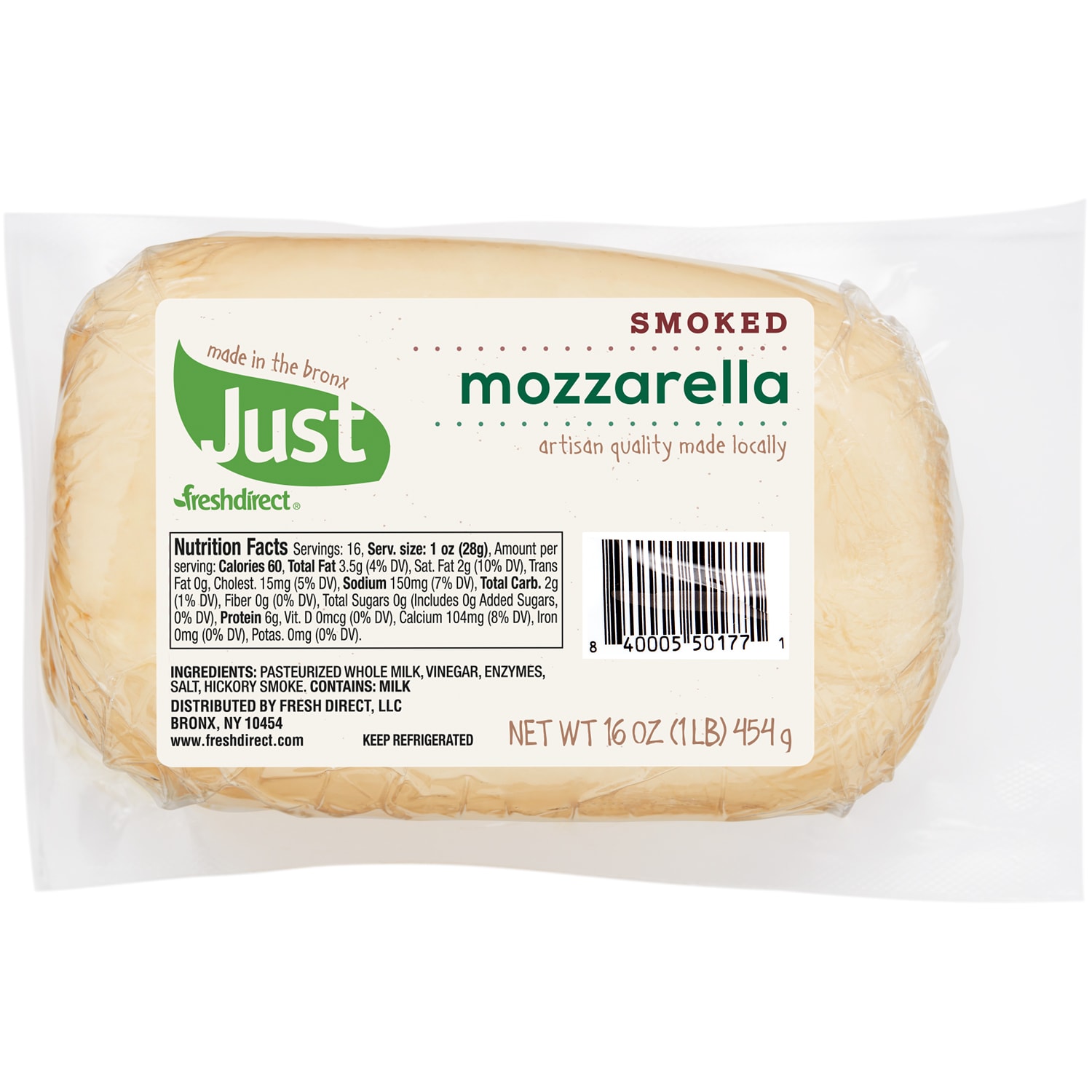Just FreshDirect Local Smoked Mozzarella