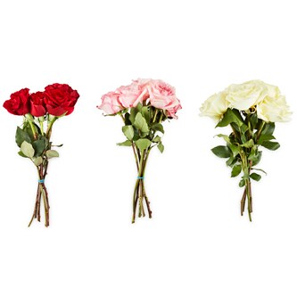 Half Dozen Garden Roses, Various Colors, image 2 of 2 slides