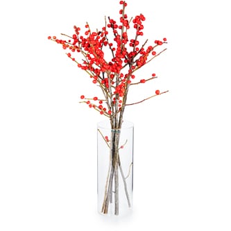Red Holly Berry Branches