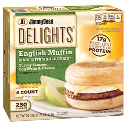 Jimmy Dean Delights English Muffin Sandwiches, Turkey Sausage, Egg, and Cheese