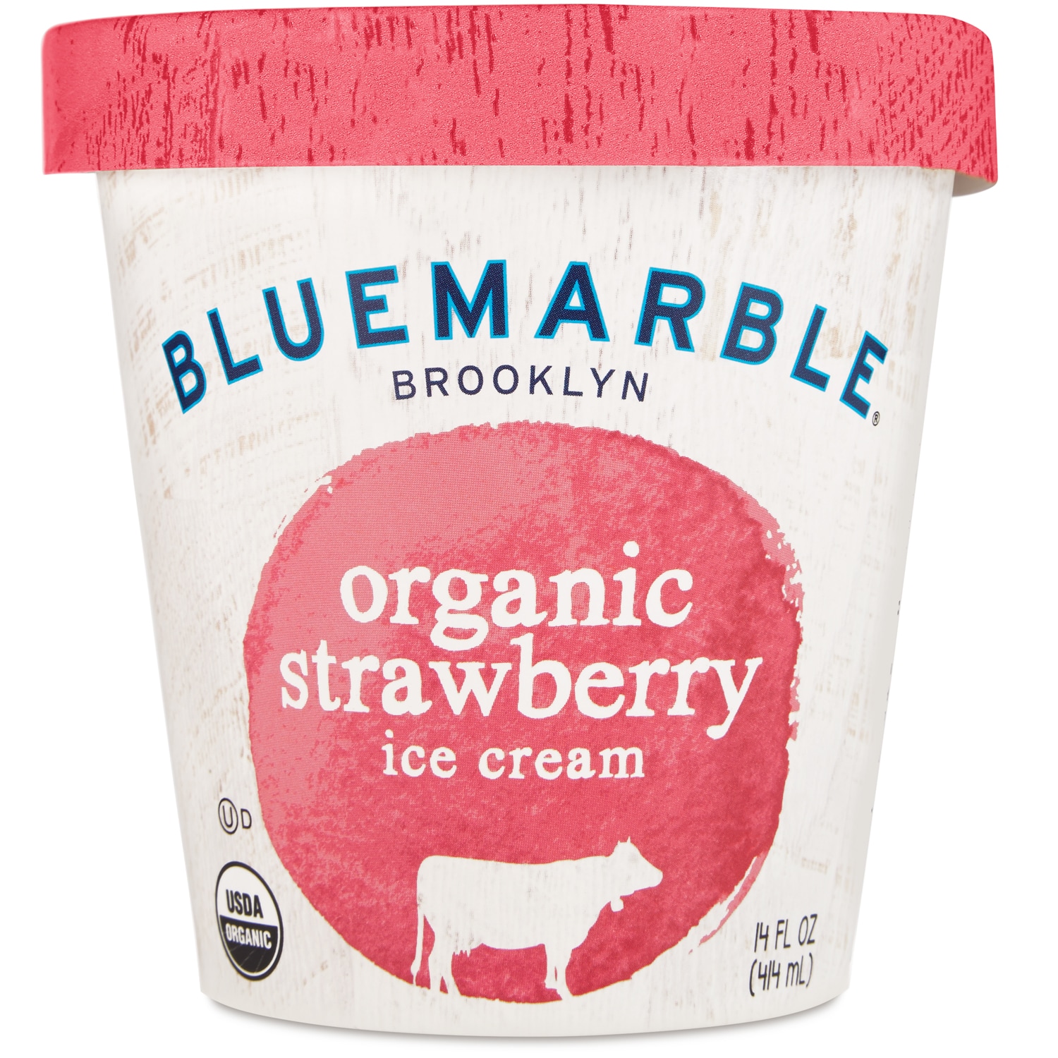 Blue Marble Organic Ice Cream, Strawberry