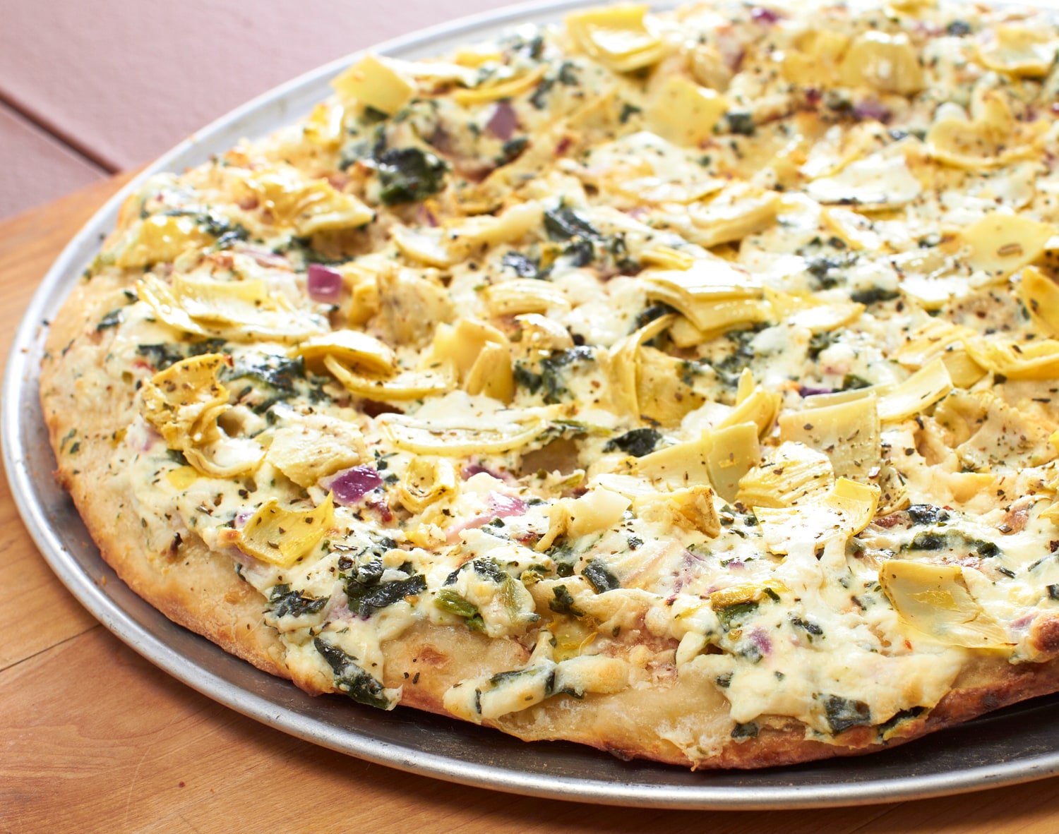 FreshDirect Frozen Grilled Thin-Crust Spinach and Artichoke Pizza