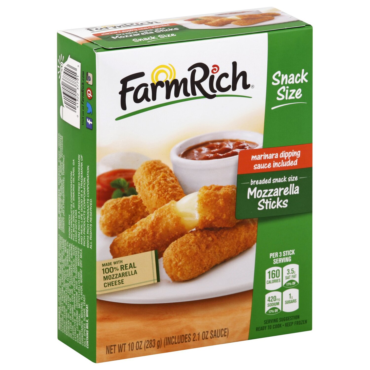 Farm Rich Cheese Sticks Nutrition See More...
