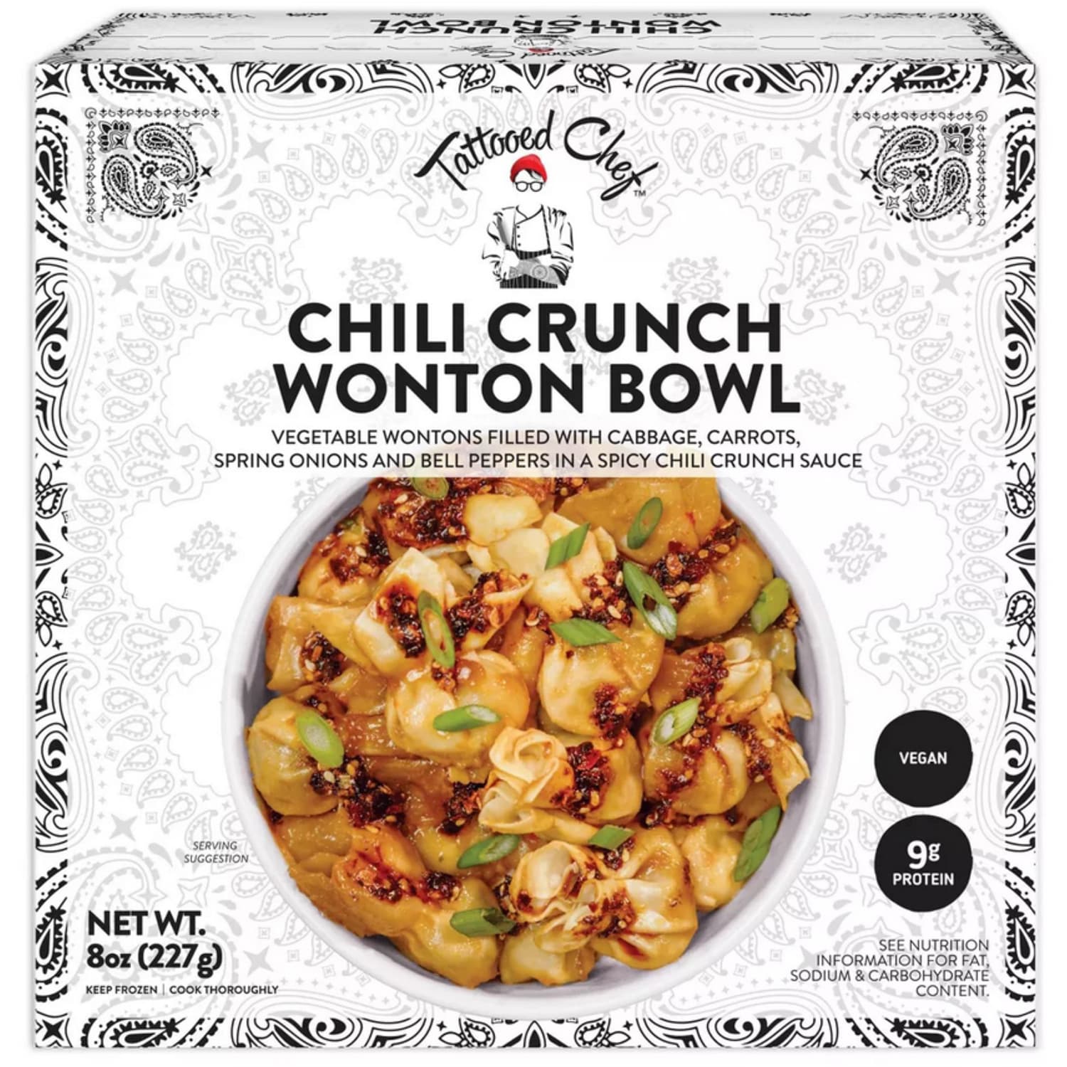 Tattooed Chef Chili Crunch Wonton Bowl, Frozen
