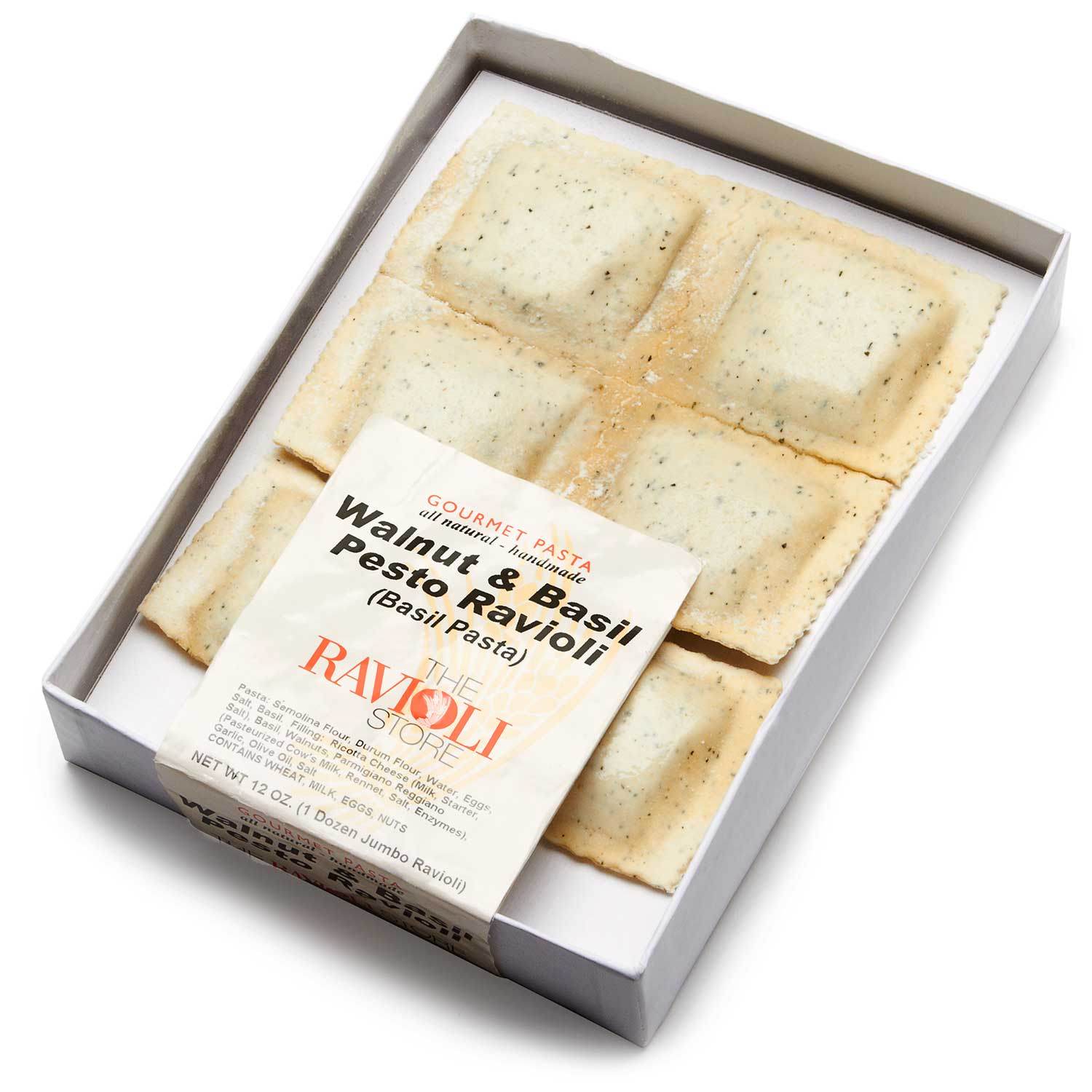 The Ravioli Store Walnut and Basil Pesto Ravioli, Frozen