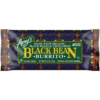 Amy's Dairy Free Burrito, Black Bean & Vegetables, Frozen