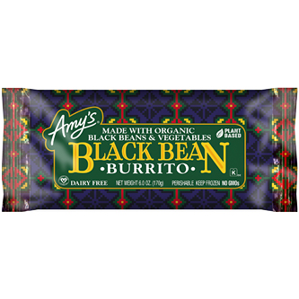 Amy's Dairy Free Burrito, Black Bean & Vegetables, Frozen