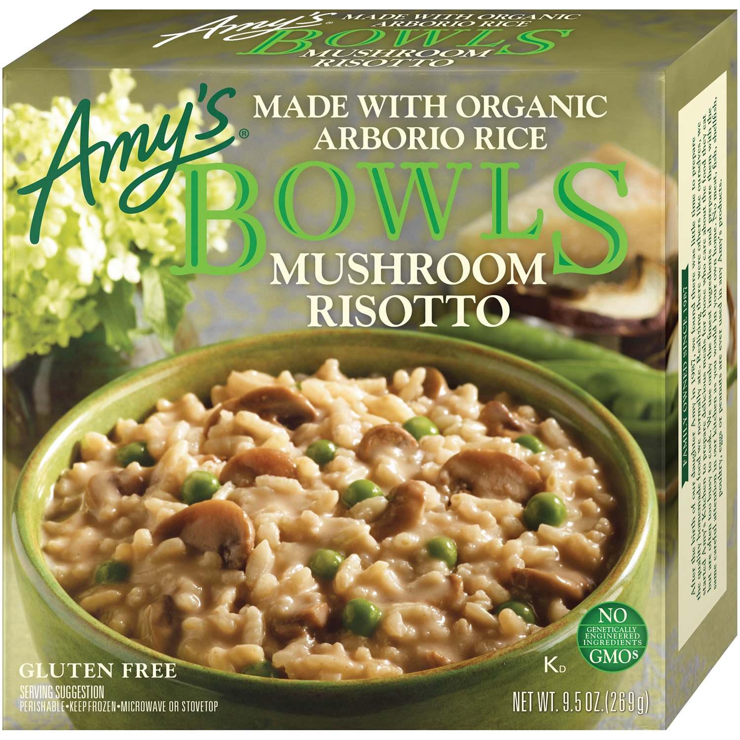 Amy's Bowls, Mushroom Risotto, Frozen