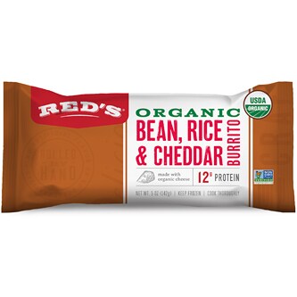 Red's Organic Burrito, Bean, Rice & Cheddar