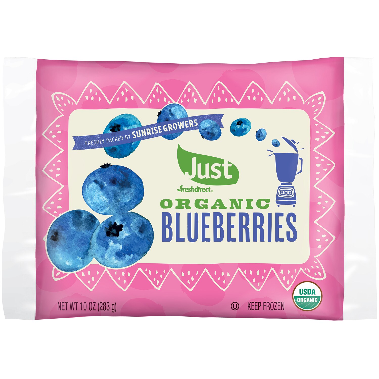 Just FreshDirect Organic Frozen Fruit, Blueberries