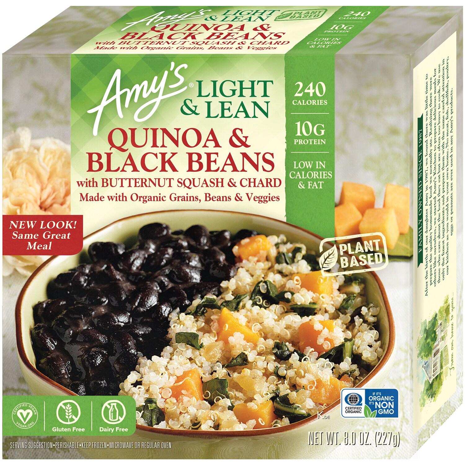 Amy's Light & Lean Quinoa and Black Beans with Butternut Squash & Chard, Frozen