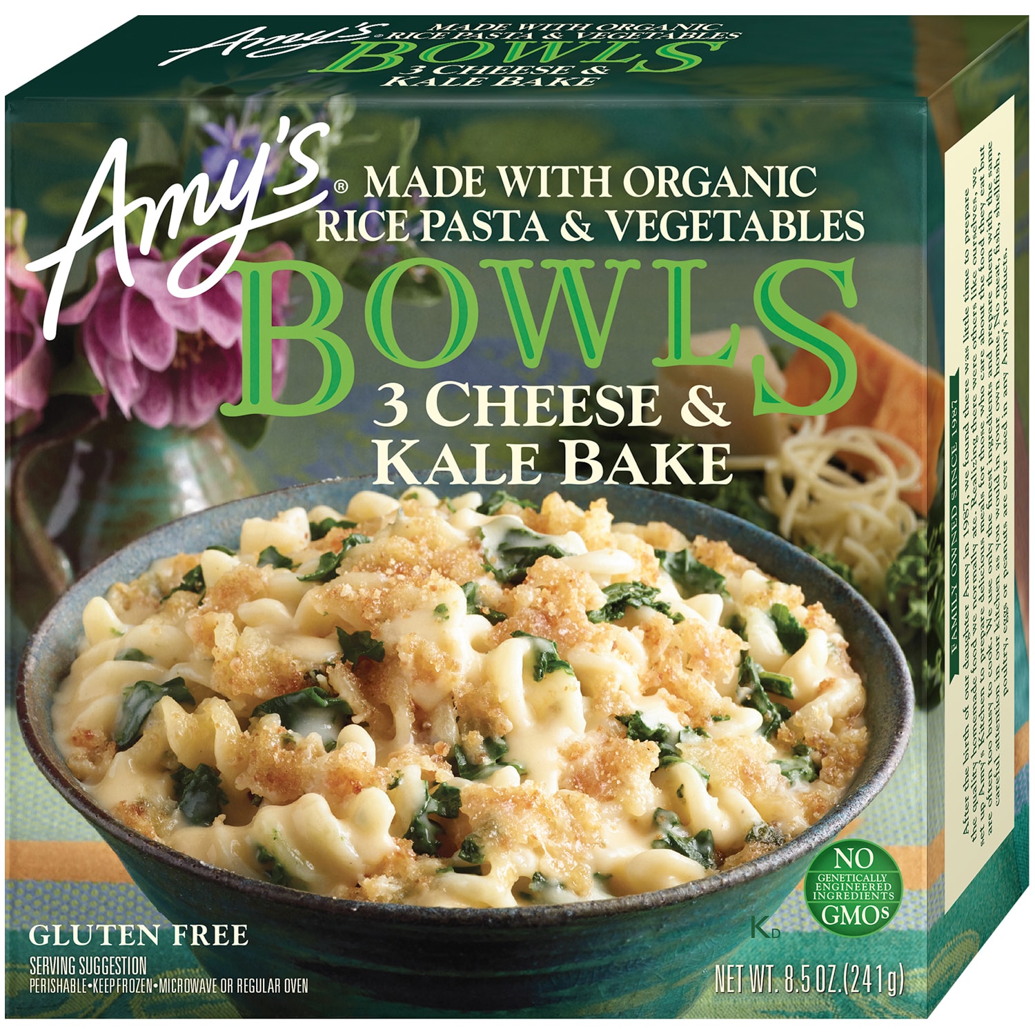 Amy's Bowls, Gluten Free 3 Cheese & Kale Bake, Frozen