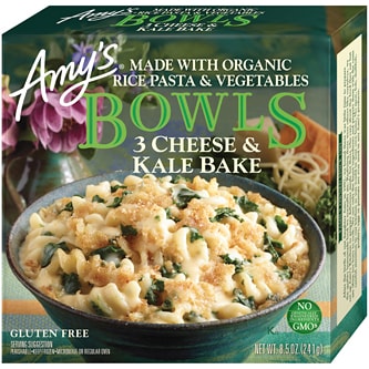 Amy's Bowls, Gluten Free 3 Cheese & Kale Bake, Frozen
