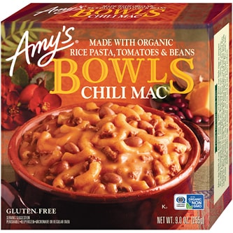 Amy's Bowls, Gluten Free Chili Mac, Frozen