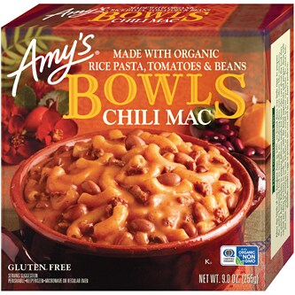 Amy's Bowls, Gluten Free Chili Mac, Frozen