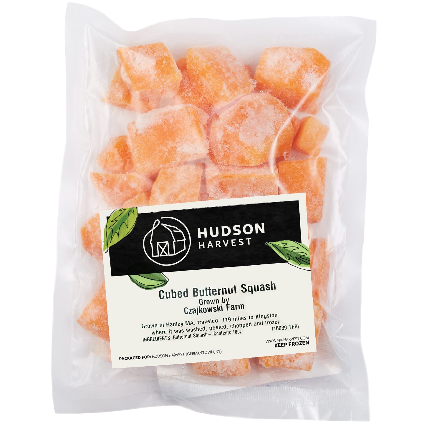 Hudson Harvest Cubed Butternut Squash, Frozen