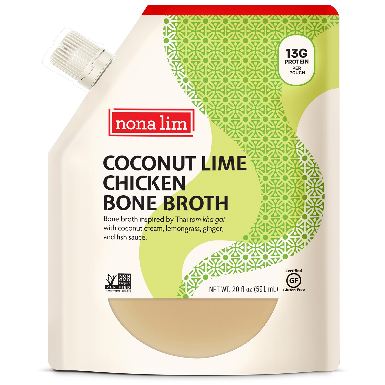Nona Lim Bone Broth, Coconut Lime Chicken, Frozen