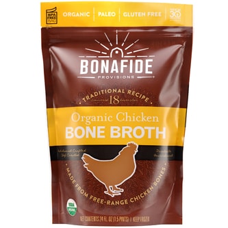 Bonafide Provisions Organic Bone Broth, Chicken, Frozen