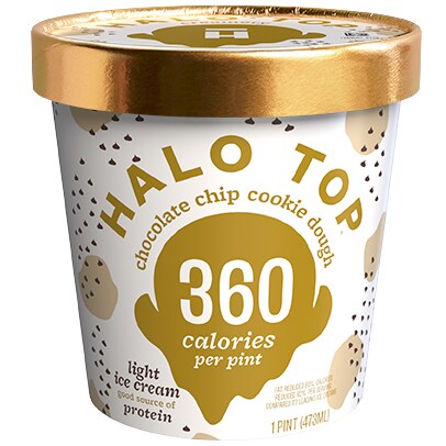 Halo Top Ice Cream, Chocolate Chip Cookie Dough