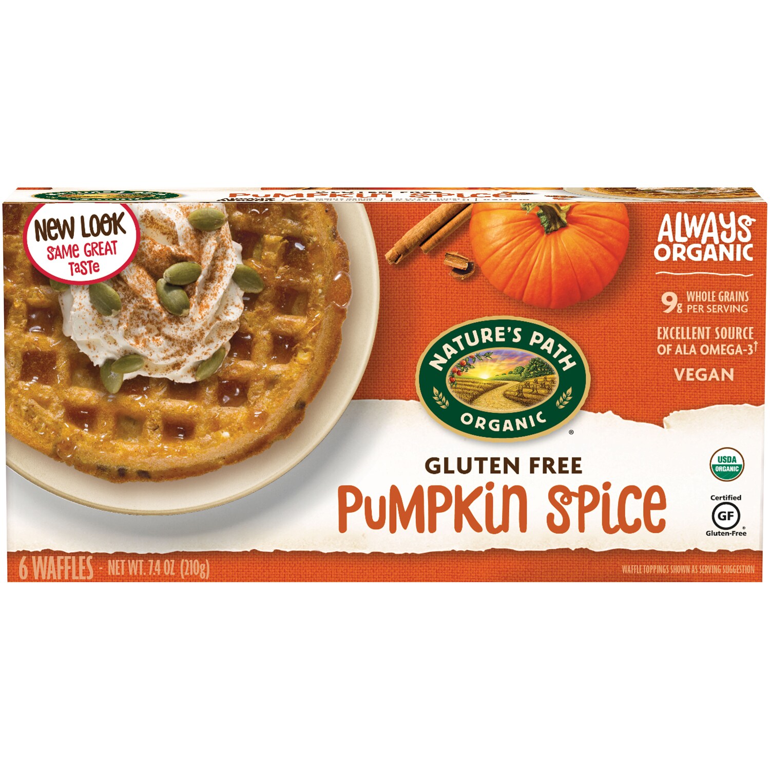 Nature's Path Gluten-Free Waffles, Pumpkin Spice