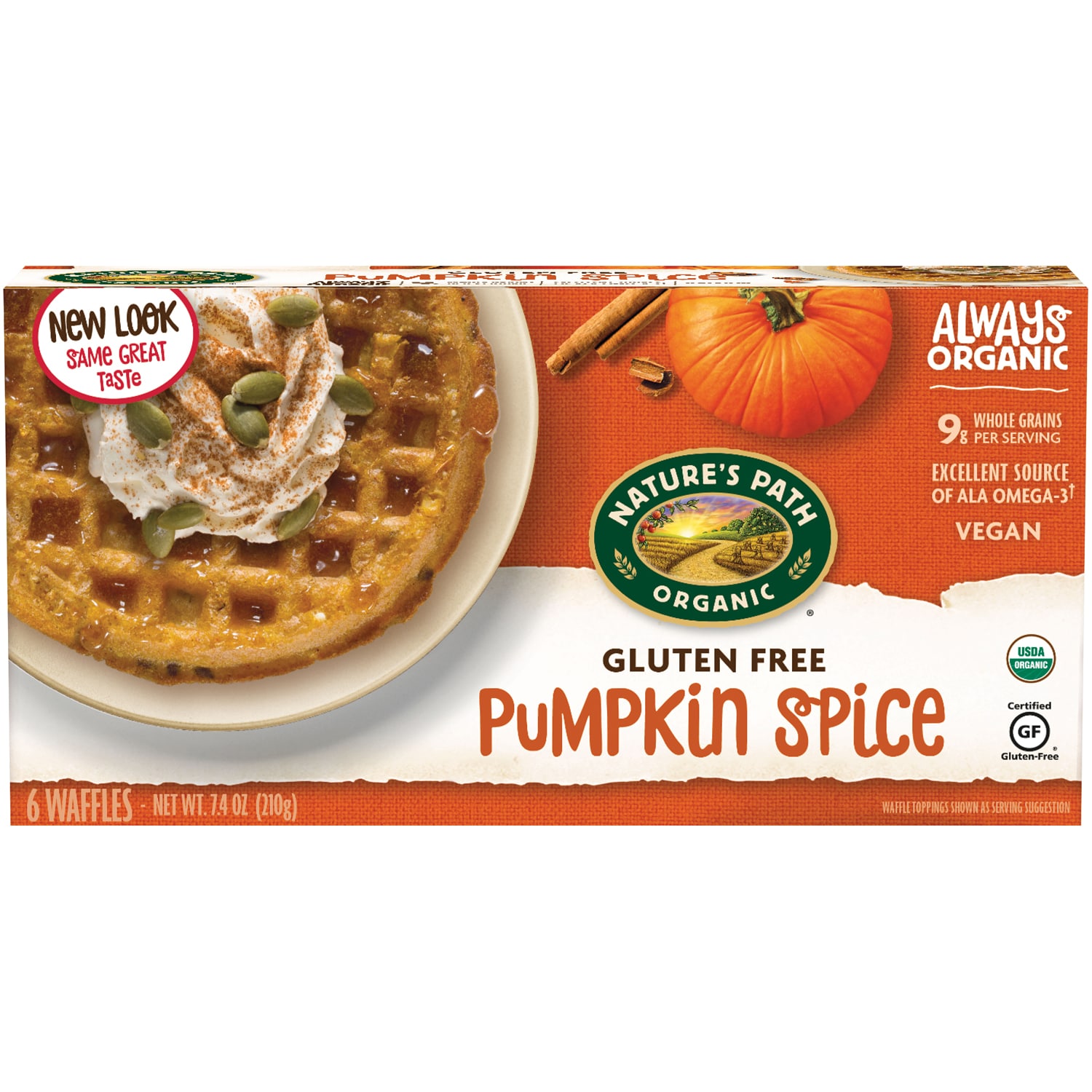Nature's Path Gluten-Free Waffles, Pumpkin Spice