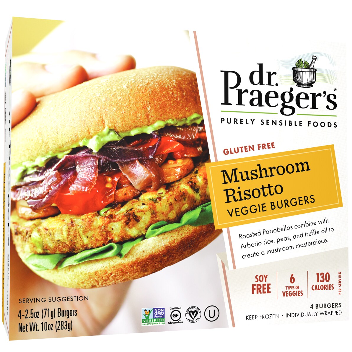 Order Dr. Praeger's Mushroom Risotto Veggie Burgers | Fast Delivery