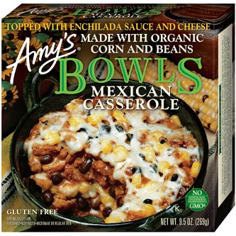 Amy's Bowls, Gluten Free Mexican Casserole, Frozen