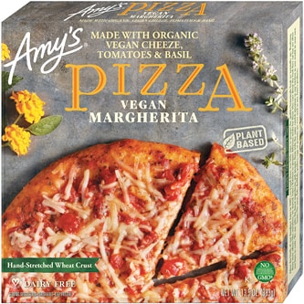 Amy's Vegan Hand-Stretched Wheat Crust Pizza, Margherita, Frozen