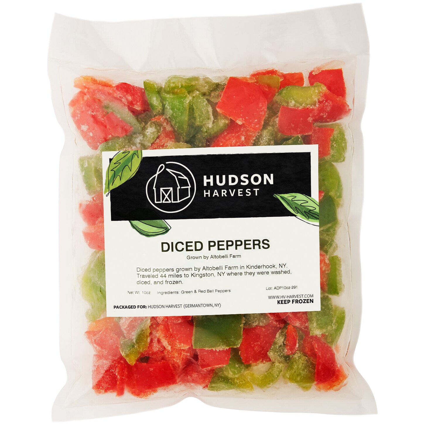 Hudson Harvest Diced Peppers, Frozen