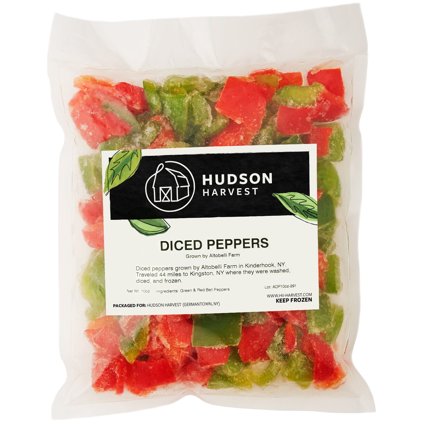 Hudson Harvest Diced Peppers, Frozen