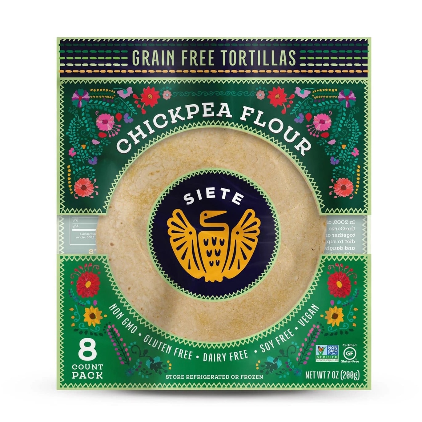 Siete Grain Free Chickpea Flour Tortillas, Frozen