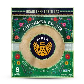 Siete Grain Free Chickpea Flour Tortillas, Frozen