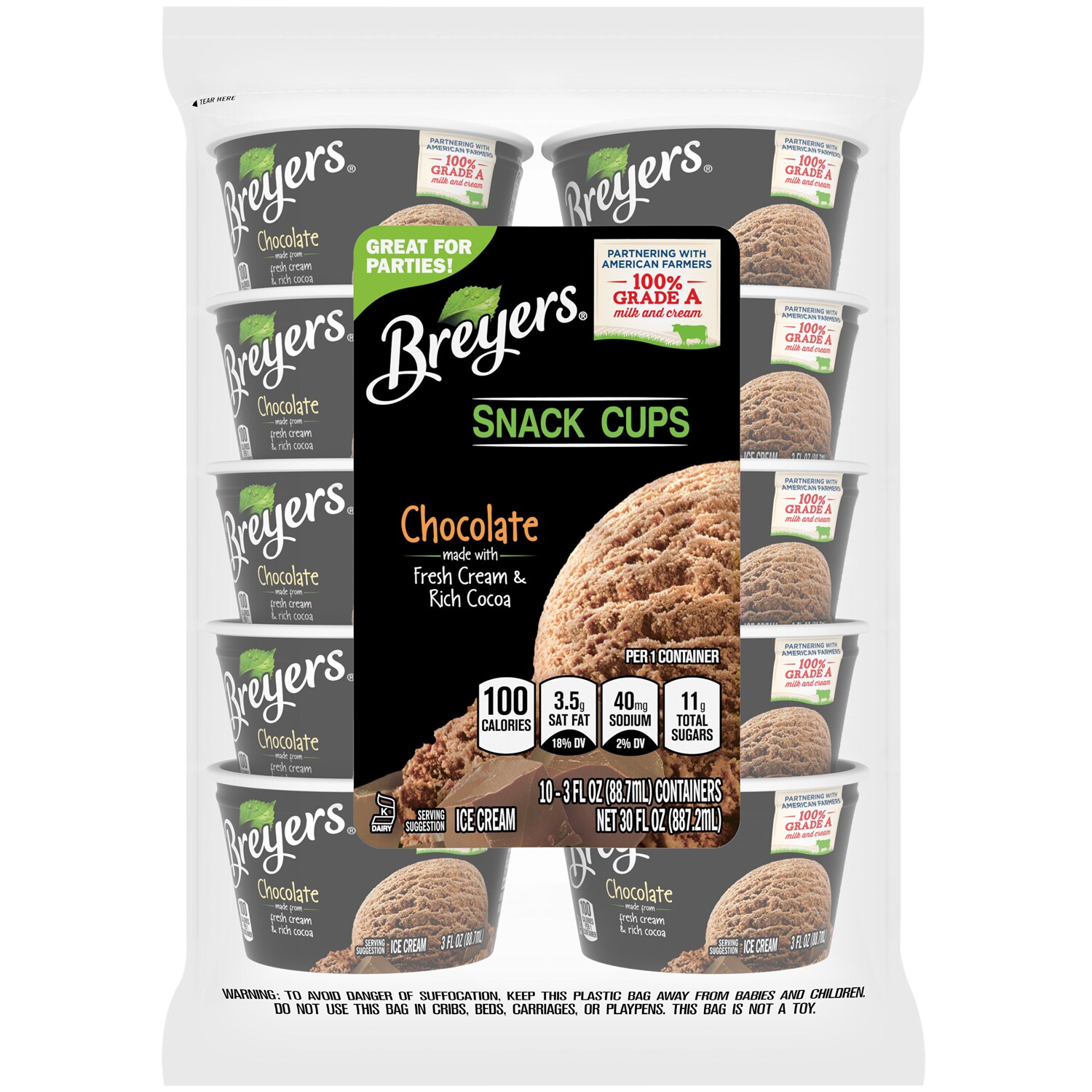 Breyers Ice Cream Snack Cups, Chocolate