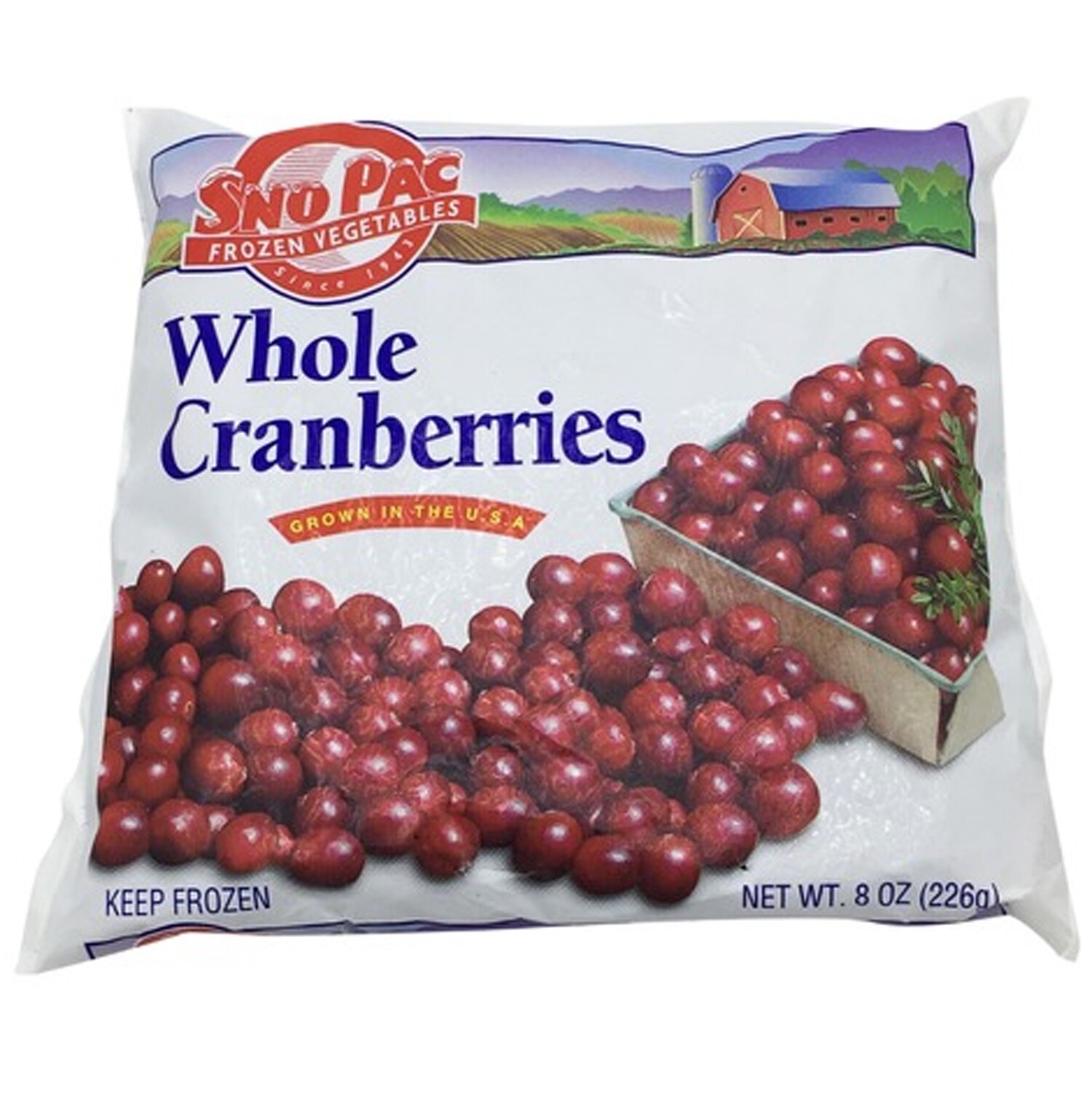 Sno Pac Whole Cranberries, Frozen