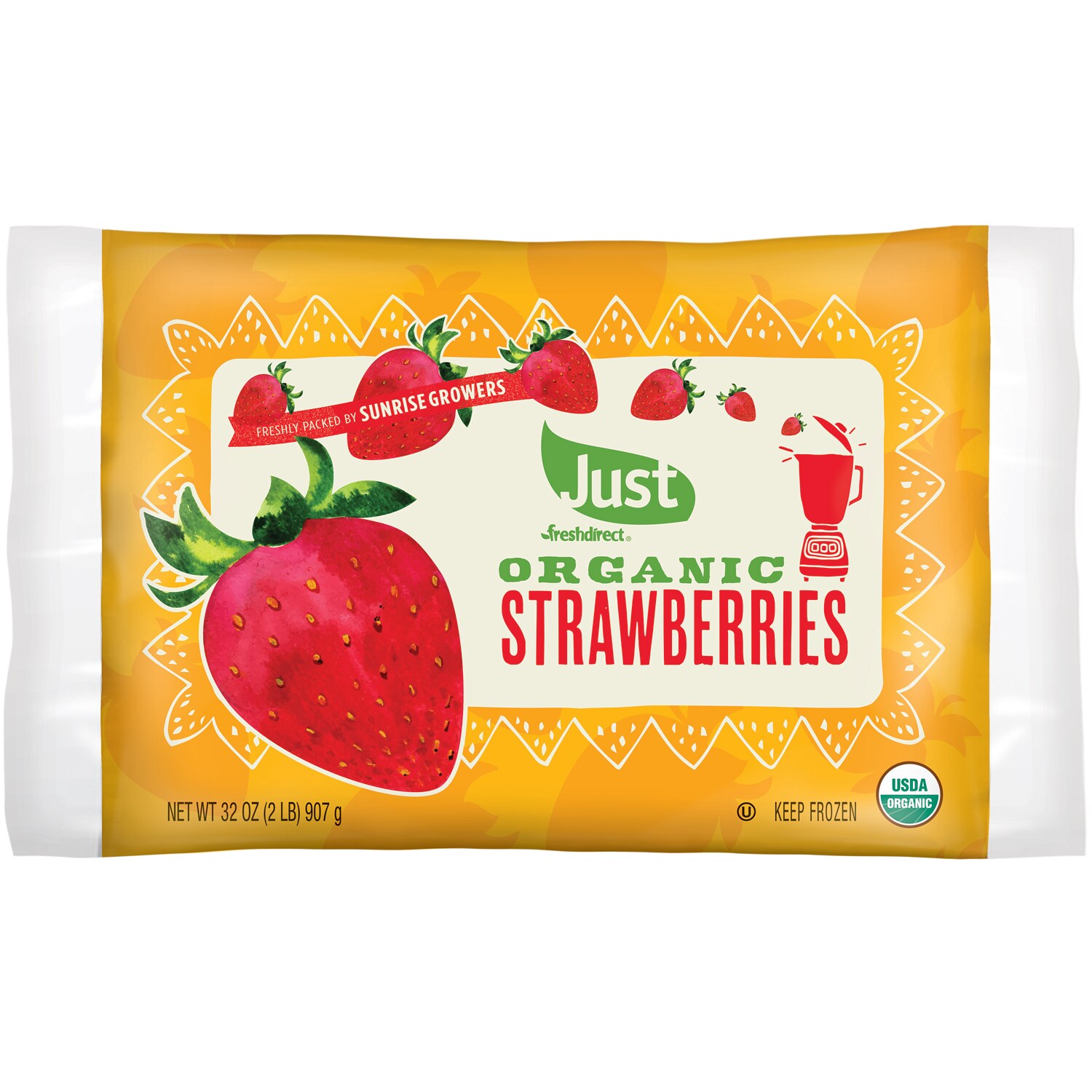 Just FreshDirect Organic Frozen Fruit, Strawberries