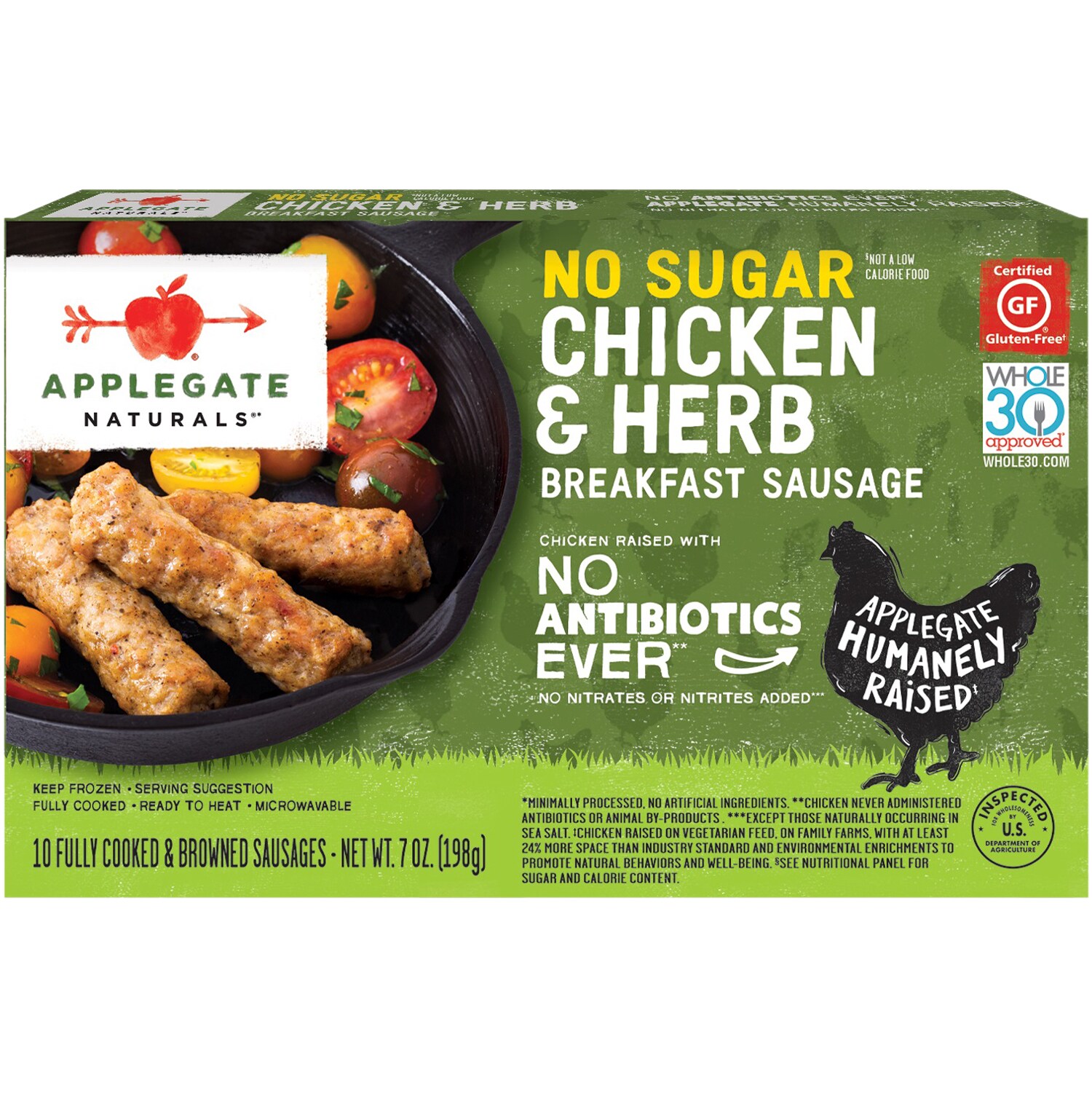 Applegate Naturals No Sugar Breakfast Sausage, Chicken & Herb